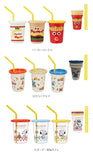 プラスチック コップ セット 通販 子供 キッズ キャラクター ストロー付き タンブラー 蓋付き プラコップ ディズニー プリンセス カーズ ミニオン トトロ