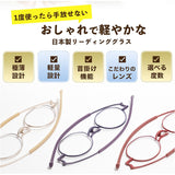 老眼鏡 おしゃれ 通販 日本製 リーディンググラス シニアグラス 首掛け ブルーライトカット 紫外線カット 薄型 折りたたみ 軽量グラス 2WAY 極薄 携帯用 コンパクト メニスカスレンズ