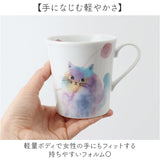 セラミック藍 マグカップ 通販 日本製 マグ カップ 磁器 湯呑み コップ 和食器 食器 にゃん屋 花猫 ネコ ねこ ギフト 贈り物 誕生日 家族 結婚記念日 夫婦 お揃い 古希 還暦祝い 可愛い