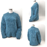 ニット レディース 長袖 通販 丸首 セーター ニットセーター 柔らかい おしゃれ プルオーバー シャギー トップス 無地 カジュアル 暖かい オシャレ 冬 秋冬 防寒 オフィス 通勤 シンプル