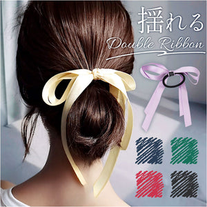 ヘアリボン 通販 リボンゴム ヘアゴム ヘアアクセサリー 髪飾り まとめ髪 アップヘア ポニーテール ヘアアレンジ 大人 女性 女子 かわいい おしゃれ 結婚式 二次会 卒業式 入学式