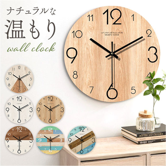 掛け時計 おしゃれ 通販 掛時計 時計 壁掛け時計 ウォールクロック 木製 リビング かわいい 壁掛け 寝室 子供部屋 インテリア 静音 ダイニング モダン 丸型 円形 可愛い