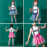 キッズダンス衣装 セットアップ 通販 ダンスウェア 子供 ステージ衣装 上下セット 練習着 子供服 演出服 トップス パンツ スカート チアガール キッズ 韓国 k-pop ヒップホップ hiphop