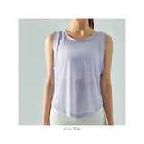 ヨガウェア タンクトップ 透け感 通販 tシャツ Tシャツ ジムウェア フィットネスウェア スポーツウェア シースルー レディース かわいい ヨガ ピラティス ホットヨガ エクササイズ