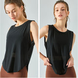 ヨガウェア タンクトップ 透け感 通販 tシャツ Tシャツ ジムウェア フィットネスウェア スポーツウェア シースルー レディース かわいい ヨガ ピラティス ホットヨガ エクササイズ