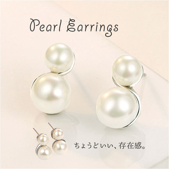 2連 パール ピアス 通販 パールピアス 耳飾り アクセサリー シンプル 大人っぽい 上品 きれいめ おしゃれ かわいい 結婚式 二次会 入学式 卒業式 入園式 卒園式 フォーマル 冠婚葬祭
