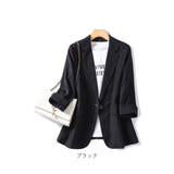 テーラードジャケット レディース 通販 スーツジャケット ジャケット アウター 上着 レディースジャケット ビジネスジャケット 七分袖 襟 えり オフィスカジュアル きれいめ シンプル