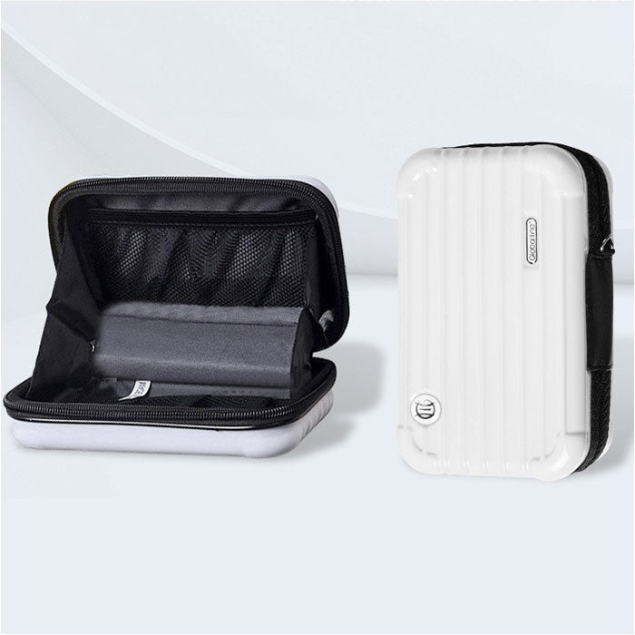 化粧ポーチ おしゃれ 通販 スーツケース型ポーチ 大容量 メイクポーチ ペンポーチ ガジェットケース ショルダーストラップ ハンドストラップ ハードケース ペンケース 収納ケース