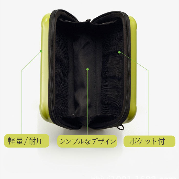 化粧ポーチ おしゃれ 通販 スーツケース型ポーチ 大容量 メイクポーチ ペンポーチ ガジェットケース ショルダーストラップ ハンドストラップ ハードケース ペンケース 収納ケース
