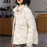 ダウンジャケット レディース ショート フードなし 通販 ダウンコート ジャケット 中綿 コート 冬 秋 防寒 ショート丈 アウター きれいめ おしゃれ ショートダウン 軽量 暖かい 大人