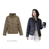 ダウンジャケット レディース ショート フードなし 通販 ダウンコート ジャケット 中綿 コート 冬 秋 防寒 ショート丈 アウター きれいめ おしゃれ ショートダウン 軽量 暖かい 大人