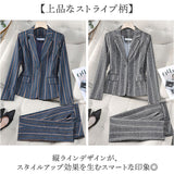 パンツスーツ レディース ストライプ 通販 スーツ セットアップ ジャケット パンツ 2点セット ビジネススーツ フォーマル セミフォーマル 結婚式 おしゃれ 卒業式 入学式 入園式 卒園式