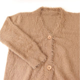 ニット カーディガン レディース 通販 ニットカーディガン シャギーニット カーデガン トップス ゆったり 羽織り 毛足長い 暖かい 秋 冬 秋冬 ボタン vネック シャギーカーディガン 大人