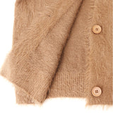 ニット カーディガン レディース 通販 ニットカーディガン シャギーニット カーデガン トップス ゆったり 羽織り 毛足長い 暖かい 秋 冬 秋冬 ボタン vネック シャギーカーディガン 大人