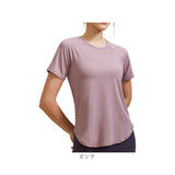 ヨガウェア トップス 半袖 通販 体型カバー ジムウェア ヨガトップス ヨガ Tシャツ トレーニングウェア フィットネスウェア ピラティスウェア ホットヨガ スポーツウェア レディース 女性