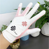 ゴルフ グローブ 通販 ゴルフグローブ 女性 レディース 合成皮革 手袋 てぶくろ 両手 ゴルフ手袋 ゴルフ用品 スポーツグローブ 通気性 快適 伸縮性 滑りにくい 大人かわいい おしゃれ