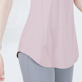 ヨガウェア Tシャツ トップス 通販 tシャツ レディースTシャツ 半袖 ロング丈 ランニングウェア 重ね着 バックデザイン ランニング ヨガ 通気性 ピラティス ホットヨガ エクササイズ