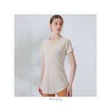 ヨガウェア Tシャツ トップス 通販 tシャツ レディースTシャツ 半袖 ロング丈 ランニングウェア 重ね着 バックデザイン ランニング ヨガ 通気性 ピラティス ホットヨガ エクササイズ