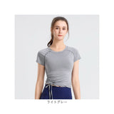 ヨガウェア 半袖 レディース ヨガ 通販 Tシャツ tシャツ ピラティスウェア ジムウェア トレーニングウェア スポーツウェア レディースTシャツ レディースtシャツ スリム フィット