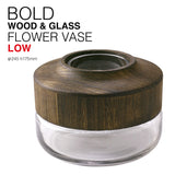 BOLD フラワーベース ロー 通販 花瓶 花びん 花器 かびん SPICE OF LIFE DGGZ1020 おしゃれ ガラス 木製 大きい 大きめ 置物 引っ越し祝い プレゼント ギフト 新生活 インテリア 雑貨