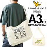 What it isNt MARK GONZALES キャンバスバッグ ショルダー 通販 ショルダーバッグ 2H9-13122 ショルダーバック キャンバスバック ニュースペーパーバッグ 肩掛け ななめかけ 斜めかけ