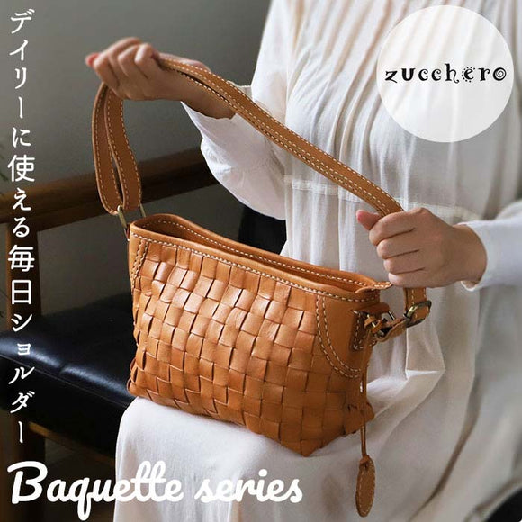 ショルダーバッグ レディース 本革 通販 斜めがけ 大人 小さめ ズッケロ フィラート zucchero filato メッシュ 編み込み 通勤バッグ サブバッグ おしゃれ シンプル 革 レザー 牛革