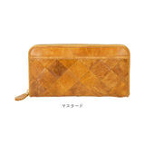 ズッケロフィラート 財布 通販 長財布 レディース ラウンドファスナー 革 レザー 本革 カウレザー 牛革 大容量 編み込み メッシュ 長サイフ おしゃれ かわいい シンプル ナチュラル