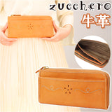 ズッケロ 財布 49508 zucchero 通販 長財布 長サイフ 刺繍デザインL字長財布 本革 革 レザー L字ファスナー サイフ さいふ ウォレット レディース 大容量 大きめ おしゃれ ブランド 大人