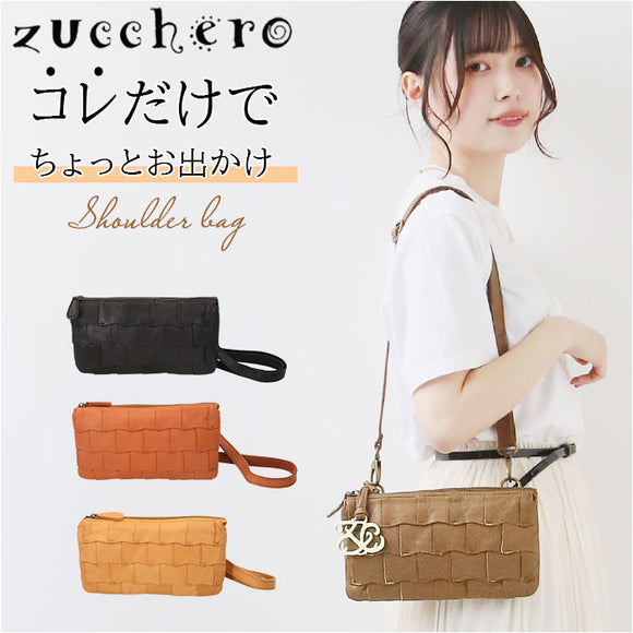 ズッケロ バッグ 49554 通販 ショルダーバッグ ショルダーバック ショルダー バック レディース ブランド zucchero 斜めがけ 大人 本革 レザー おしゃれ シンプル パッチワーク 旅行 通勤