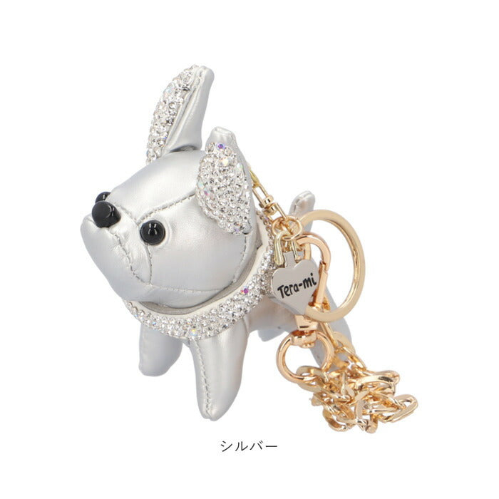 LOEWE ロエベ アナグラム チャーム フェルト×レザー グレー ラビット