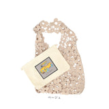 トートバッグ レディース 通販 ポーチ付き 手提げバッグ Lyre リタちゃん かわいい おしゃれ キュート 刺繍 スパンコール バッグ サブバッグ 通勤 お出かけ お出掛け スリム コンパクト