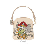 ポーチ 小物入れ 通販 Lyre リタちゃん メイクポーチ マルチケース コスメポーチ 刺繍 スパンコール 化粧ポーチ 持ち運び スリム コンパクト オフィス かわいい おしゃれ キュート