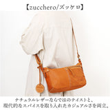zucchero ズッケロ ショルダーバッグ 49873 通販 ショルダーバック ショルダー 肩掛け 斜めかけ ななめかけ 革 レザー 本革 横型 自立 マチ 軽量 軽い ファスナー レディース 通勤 通学