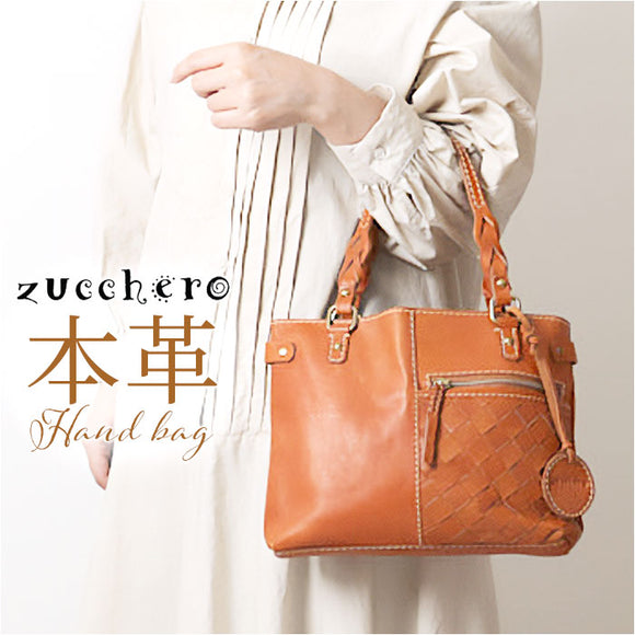zucchero ズッケロ ハンドバッグ 49874 通販 トートバッグ トートバック トート 手提げ ハンドバック 肩掛け バッグ バック ポケット たくさん 革 レザー 本革 レディース 通勤 通学