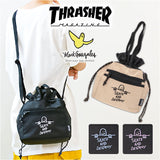 THRASHER スラッシャー ショルダーバッグ 巾着 通販 ショルダーバック ショルダー 巾着バッグ 巾着バック 斜め掛けバッグ 斜め掛けバック 肩掛けバッグ 肩掛けバック 斜め掛け 肩掛け