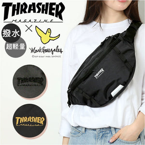 スラッシャー バッグ THRASHER THR-285 通販 ボディバッグ ボディーバッグ ボディバック ウエストバッグ 軽量 ウエストバック レディース メンズ ブラック 黒 ワンショルダー サブバッグ