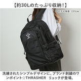 スラッシャー リュック THRASHER THR-299 通販 リュックサック バックパック バッグ ポリエステル 軽量 30l 30リットル レディース メンズ 通勤 通学 ブラック 黒 バック 鞄 オシャレ