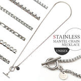 ネックレス ステンレス マンテルネックレス 通販 レディース メンズ チェーン チェーンネックレス アクセサリー シンプル おしゃれ ステンレスアクセサリー 男女兼用 メンズアクセサリー