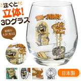 丸い グラス キャラクター 通販 日本製 まんまるグラス 3Dグラス 透明 クリア ガラス製 コップ タンブラー かわいい レトロ おしゃれ 可愛い ゆらゆらグラス 290ml 子供 大人 キッズ