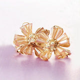 イヤリング サン宝石 通販 耳飾り ネジバネ式 アクセサリー サンホ ER-460 ビーズのお花イヤリング ビーズ お花 フラワー キラキラ おしゃれ かわいい きれいめ シンプル 大人可愛い