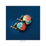 イヤリング サン宝石 通販 耳飾り ネジバネ式 アクセサリー サンホ ER-461 ちりめん手毬風イヤリング 大ぶり 和風 着物 浴衣 和服 おしゃれ かわいい きれいめ シンプル 大人可愛い