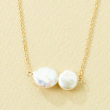 ネックレス サン宝石 通販 ペンダント 首飾り アクセサリー サンホ NL-0533 変形淡水パールが並ぶネックレス 天然 真珠 きれいめ フォーマル 上品 おしゃれ かわいい シンプル 大人可愛い