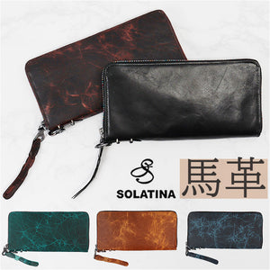 長財布 メンズ 本革 SOLATINA ソラチナ SW-38153 通販 財布 さいふ ロングウォレット 小銭入れ 長さいふ ラウンド 大容量 馬革 カード収納 札入れ ブランド シンプル おしゃれ カジュアル