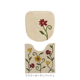 シビラ トイレマット セット 通販 トイレセット 2点セット トイレ マット 60×60cm フタカバーセット 大きめ 洗える フタカバー 可愛い おしゃれ フラワーガーデン トイレタリーセット