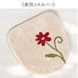 シビラ トイレマット セット 通販 トイレセット 2点セット トイレ マット 60×60cm フタカバーセット 大きめ 洗える フタカバー 可愛い おしゃれ フラワーガーデン トイレタリーセット