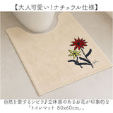 sybilla シビラ トイレマット 80cm 通販 レジェンダ トイレ用マット トイレ マット 足元マット ロングマット 80×60cm おしゃれ かわいい オシャレ 可愛い 洗える 洗濯 花柄 お花