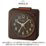 MAG 電子音 目覚まし時計 置き時計 ミニ 通販 置時計 目覚まし 時計 クロック 小型 木目 ナチュラル インテリア 机 机上 棚 テーブル 寝室 ベッド ミニモク おしゃれ