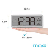 mag 電波時計 T797 通販 ノア精密 デジタル時計 湿度計 温度計 デジタル温度計 デジタル湿度計 デジタル置時計 デジタル置き時計 置き掛け兼用 おきかけ両用 大きい 電池式 おしゃれ LGYZ