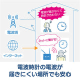 無線LAN時計 mag T801 通販 ノア精密 デジタル時計 湿度計 温度計 カレンダー時計 デジタル温度計 デジタル湿度計 デジタル置時計 デジタル置き時計 置き掛け兼用 おきかけ両用 大きい