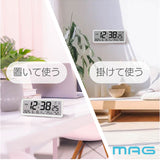 無線LAN時計 mag T801 通販 ノア精密 デジタル時計 湿度計 温度計 カレンダー時計 デジタル温度計 デジタル湿度計 デジタル置時計 デジタル置き時計 置き掛け兼用 おきかけ両用 大きい